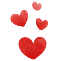 cute heart watercolor png