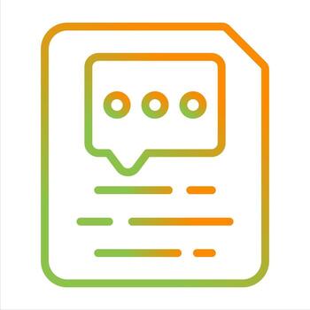 Document Insert Comment Vector Icon
