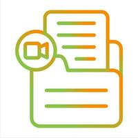 Document Insert Video Vector Icon