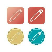 Safety Pin Vector Icon