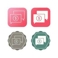 Money Talk Vector Icon