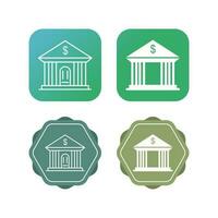 Bank Building Vector Icon