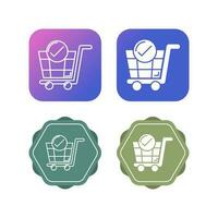 icono de vector de carrito de compras