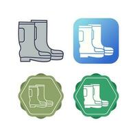 icono de vector de botas de lluvia