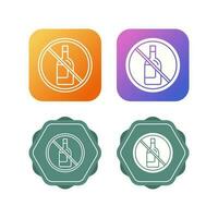 No Alcohol Vector Icon