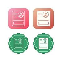 CV Vector Icon