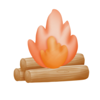 Lager Feuer Aquarell png