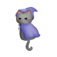 Halloween cat watercolor png