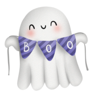 acuarela fantasma de halloween png