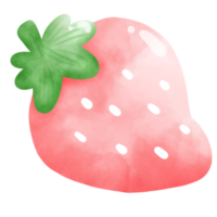 Obst Erdbeere Aquarell png