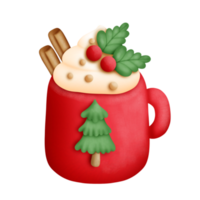 Christmas mug watercolor png