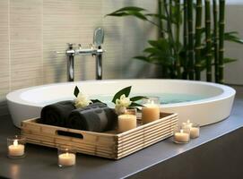 Modern spa background photo