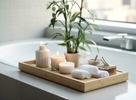 Modern spa background photo