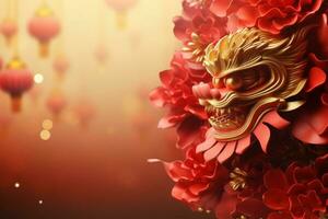 Red Chinese New Year background photo