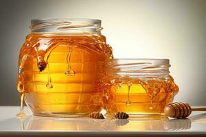 Honey jar background photo