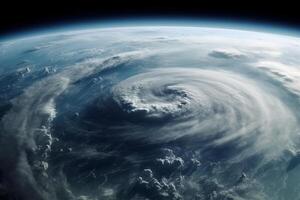 Planet Earth during a hurricane, a Stunning View of Nature's Fury, photo