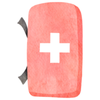 Watercolor First aid kit png