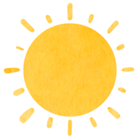 Aquarell Sonne scheinen png