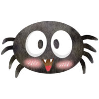 Watercolor Cartoon Spider Halloween png