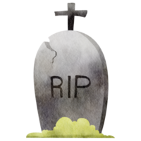 Watercolor cartoon gravestone png