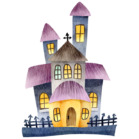 hanté maison aquarelle png