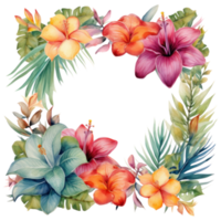 Tropical natural frame isolated png