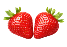 Two strawberries isolated png