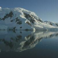 Paradise bay glaciers and mountains, Antartic peninsula, Antartica.. photo