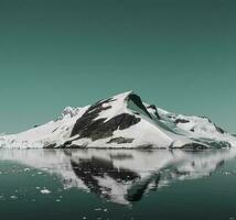 Paraiso Bay mountains landscape, Antartic Pennsula. photo