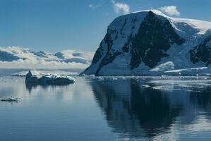 Antarctic mountainous landscape, Deception Island photo