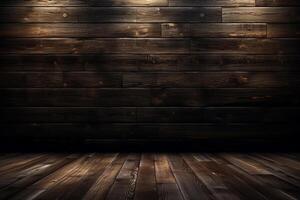 Dark wood texture background, the surface of the wood texture, Generative AI photo