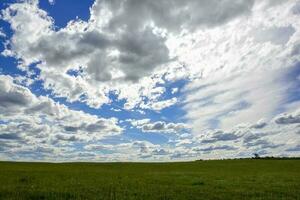 Plain landscape, Clouds, Pampas , Patagonia, Argentina. photo