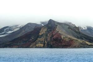 Antarctic mountainous landscape, Deception Island photo