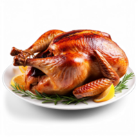 Roast turkey isolated on transparent background png