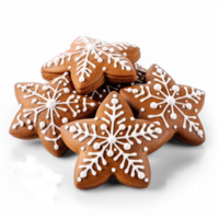 Gingerbread cookies isolated on transparent background png