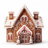 Gingerbread house isolated on transparent background png