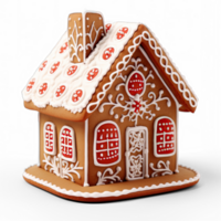 Gingerbread house isolated on transparent background png