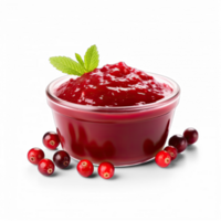 Cranberry Soße isoliert auf transparent Hintergrund png