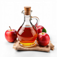 Pomme le vinaigre isolé sur transparent Contexte png