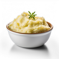 Mashed potatoes side view isolated on transparent background png