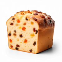 Panettone piece isolated on transparent background png