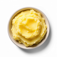 Mashed potatoes top view isolated on transparent background png