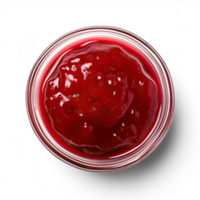 Cranberry Soße oben Aussicht isoliert auf transparent Hintergrund png