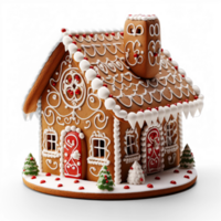 Gingerbread house isolated on transparent background png