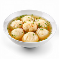 Matze Ball Suppe isoliert auf transparent Hintergrund png