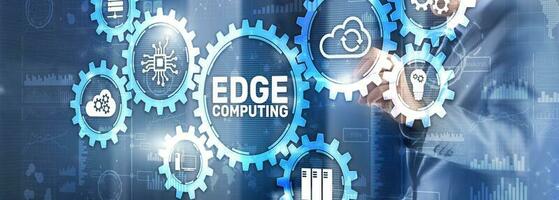 EDGE Computing technology internet concept. Mixed Media photo