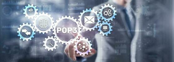 Pop3 Protocol. It Technology Internet concept. photo