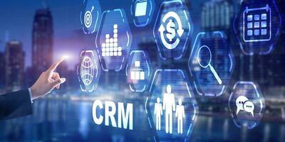 New CRM. Customer relationship management concept 2021. photo