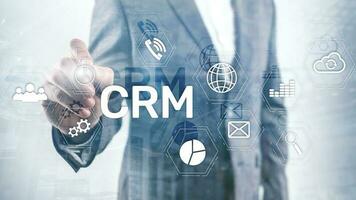 Business Customer CRM Management Analysis Service Concept. Relationship Management. photo