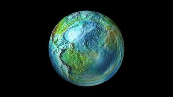 uma gráfico terra globo gira - ciclo com fosco video